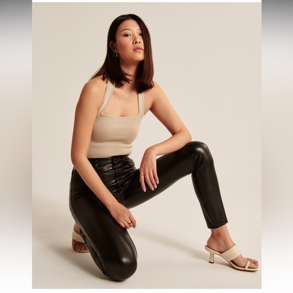 Women’s ABERCROMBIE & FITCH Curve Love The Skinny High Rise black pant- Size 2 - Picture 4 of 8